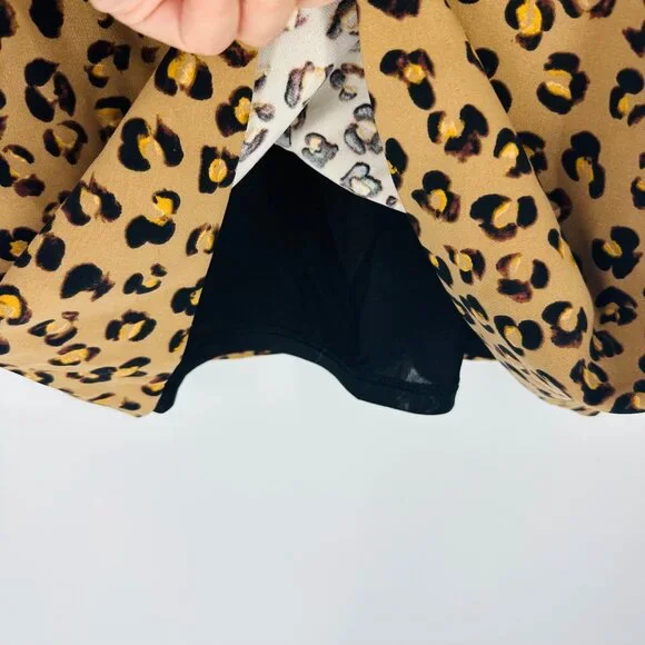 Donna Karan Womens Brown Tan Leopard Print Crew Neck Long Sleeve Zip Dress 12 - Picture 9 of 13